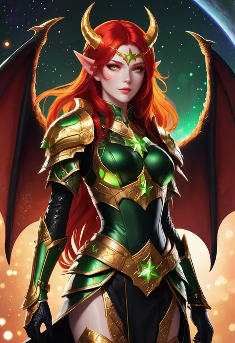 appearance: astryd is a demon lord with bright red hair that cascades down to her waist, her eyes are bright green, and her skin...