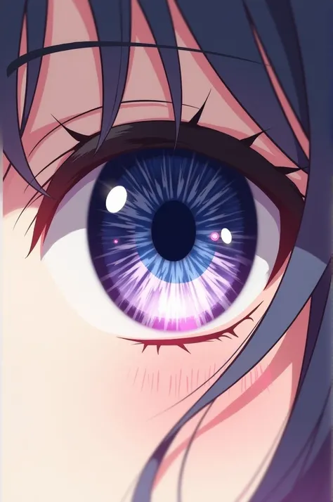 Make a detailed anime-style illustration of the female eye surface 