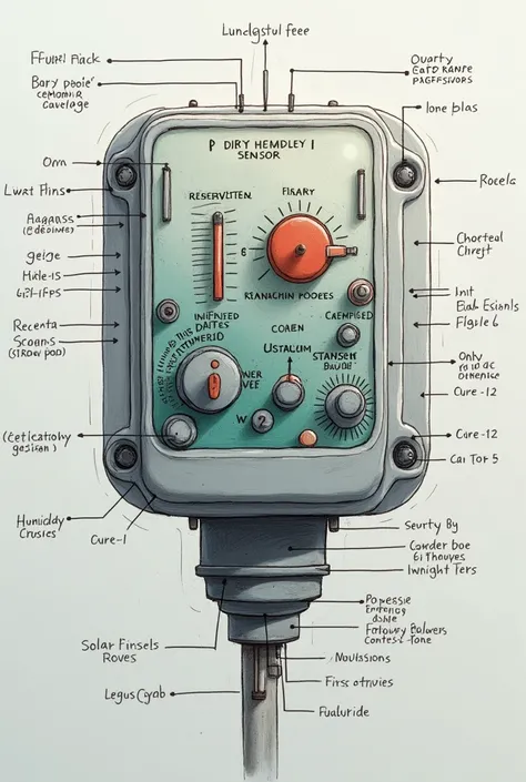  I am designing an advanced humidity sensor which will serve to avoid short circuits , I want you to draw me every part that Ill give you next: Power supply
Function :  Keeps the device running .  Advanced sensors can be powered with long-lasting batteries...