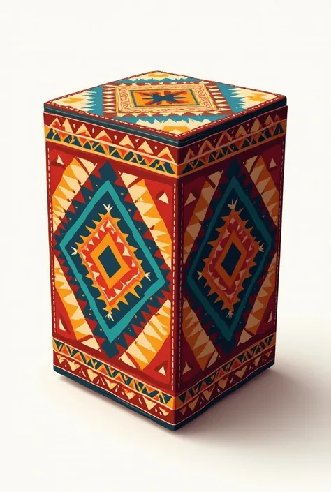  Cajon with Peruvian colors in vector 