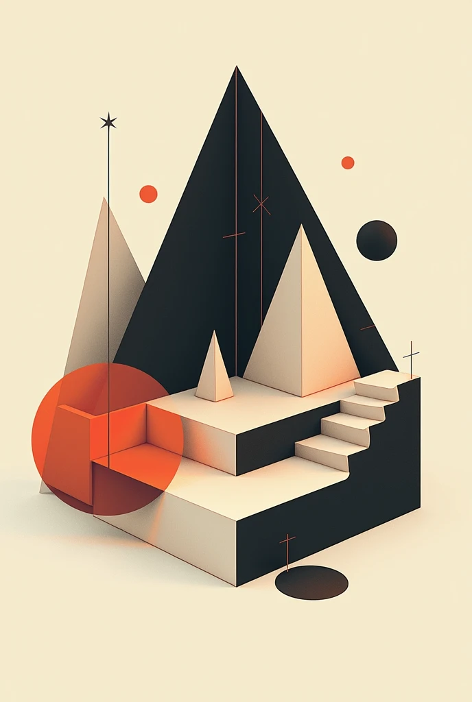 Create compositions showing a law of gestalt .  Making use of geometric figures law of bottomless figure