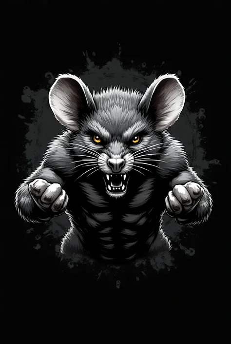 A logo of a classic rock band whose character is an aggressive and imposing mouse