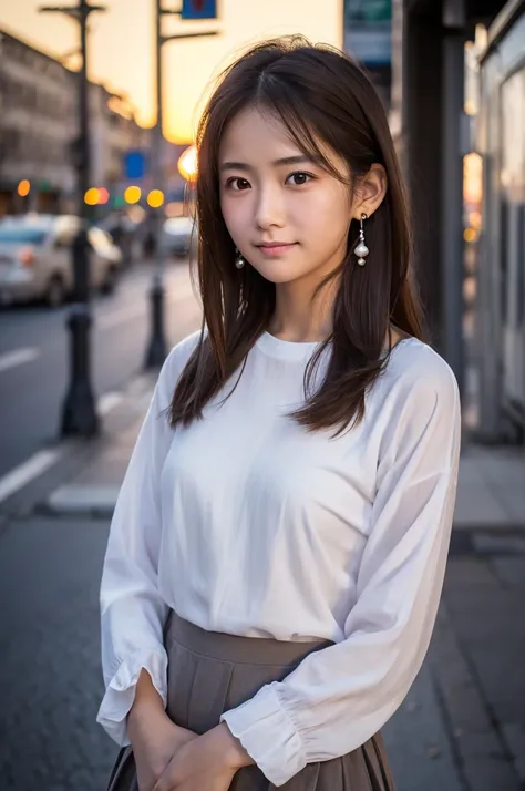 ((masterpiece)), ((photo realistic)), ((highest quality)),shiny eyes, Fair skin, puffy face, broad jawline,big beady eyes, well-proportioned Japanese girl, 15years old, (no make-up:1.2) , glowing silver light brown hair, (messy hair) , (tearful face, shy s...