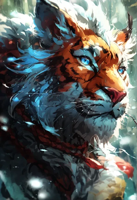 Udyr&#39;s face, League of Legends character, that looks happy and has anime style