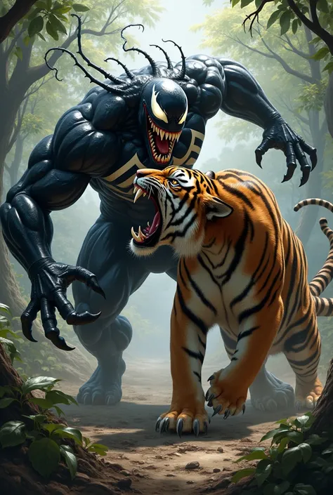 Give me a photo of venom vs tiger