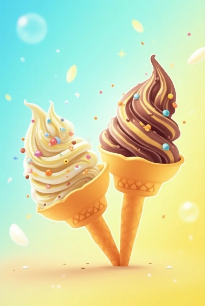  based on the last images you showed me do "a 2x1 promotion image in ice cream "