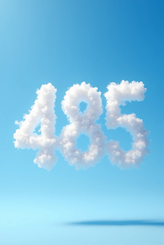 Make the number 485 with white clouds