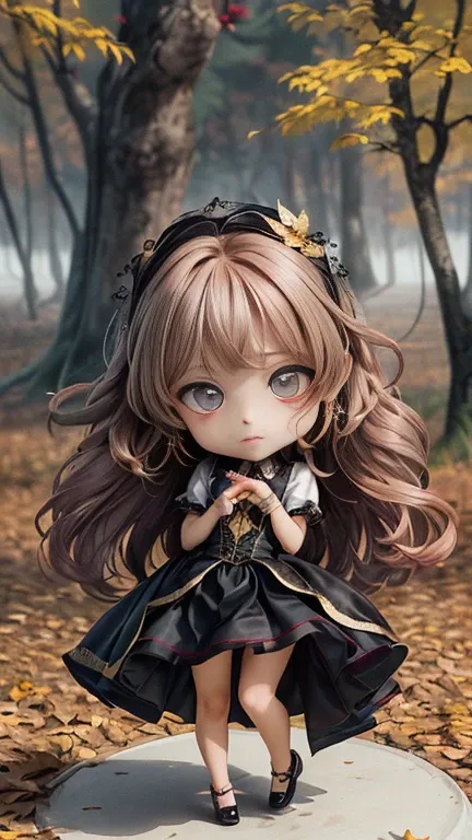 1 girl, solo, {beautiful and detailed eyes}, calm expression, hair by the breeze, delicate facial features, Blunt bangs, beautiful Russian girl, eye smile, very small earrings, (half red and half brown hair), (wavy long hair:1.3), (A ghostly figure stands ...