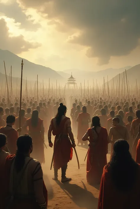 This captures the core of the Mahabharata, with the key characters and the moral dilemma leading up to the battle.