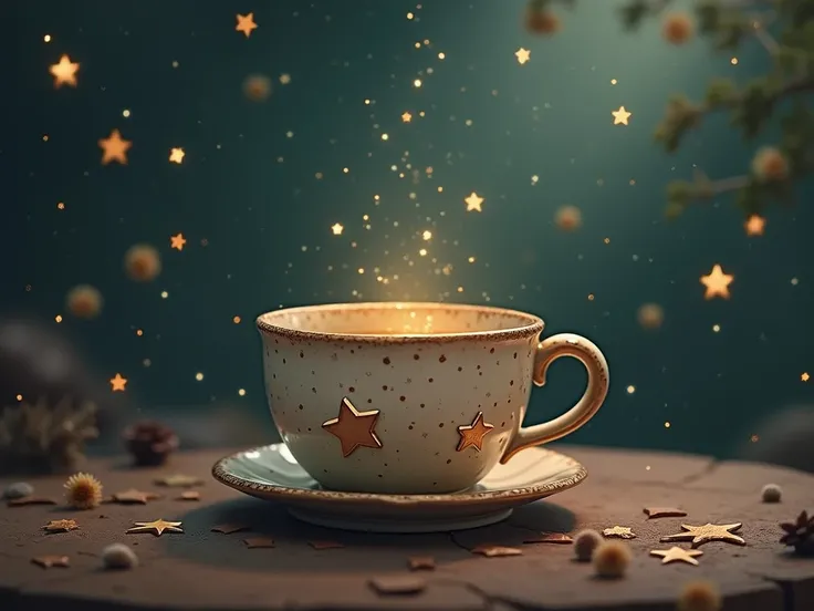  Cute Background、I&#39;Being sucked in、earthenware cup with star、Very beautiful、Mysterious