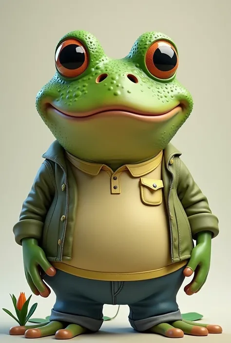 A dad with a frogs face