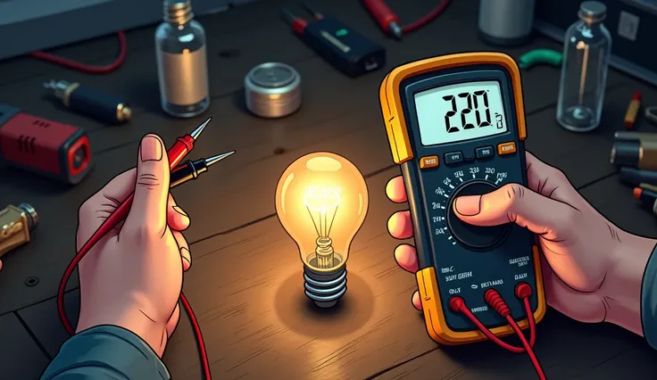 How to light a 220 volt bulb with a m