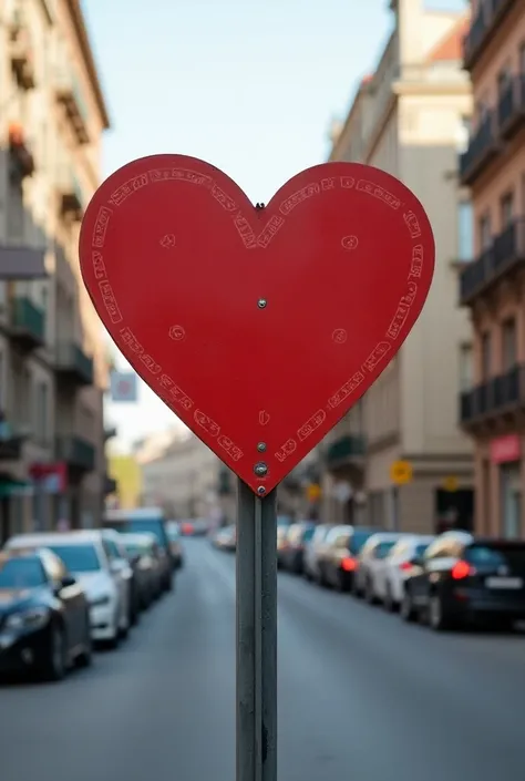 parking sign with heart shape