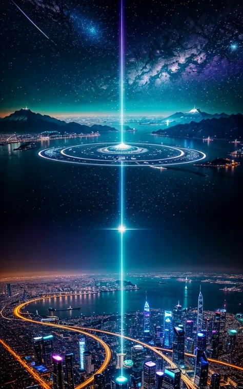 Spectacular views, Future Cities ,god秘的,  Vivid , is glittering,magic,  Surrealism,god々Shii, 素晴らShii, The little star ,美Shii景色,Impressive Scenery 