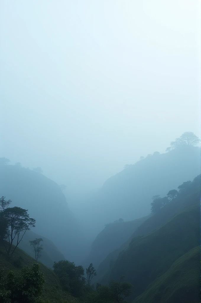 Winter season in Bangladesh foggy seen without snowfall.
