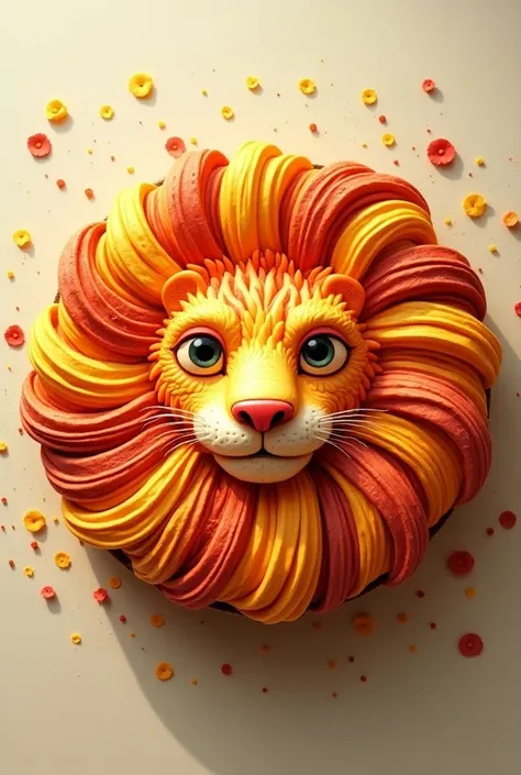 Create pie with multicolour like lion