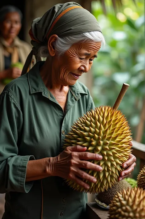 Granny and durian