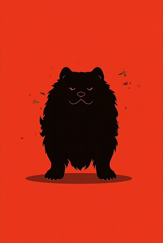 Create a logo for a chilli restaurant that is named after chili with a silhouette of a chow chow