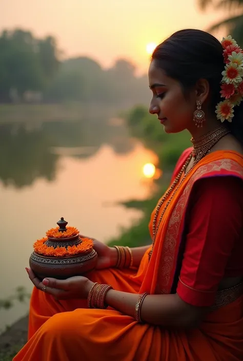 Give me a chhath Pujan photo wishing by the My Petal pot 