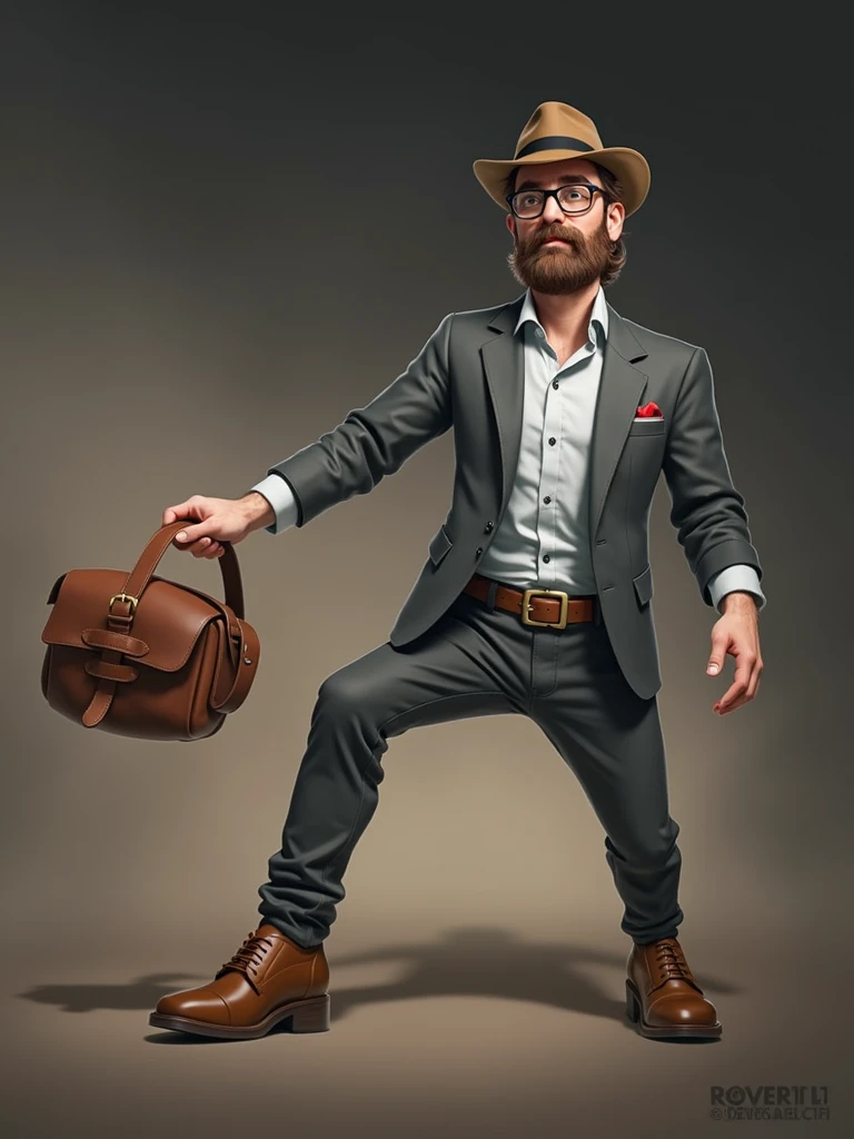 Formal grey shirt black pant brown belt and brown shoes