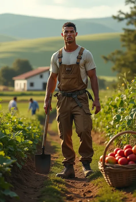 Cristiano Ronaldo in agricultural activities 

