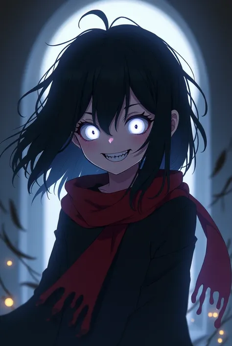 Create Horror Sans from HorrorTale as a beautiful anime girl