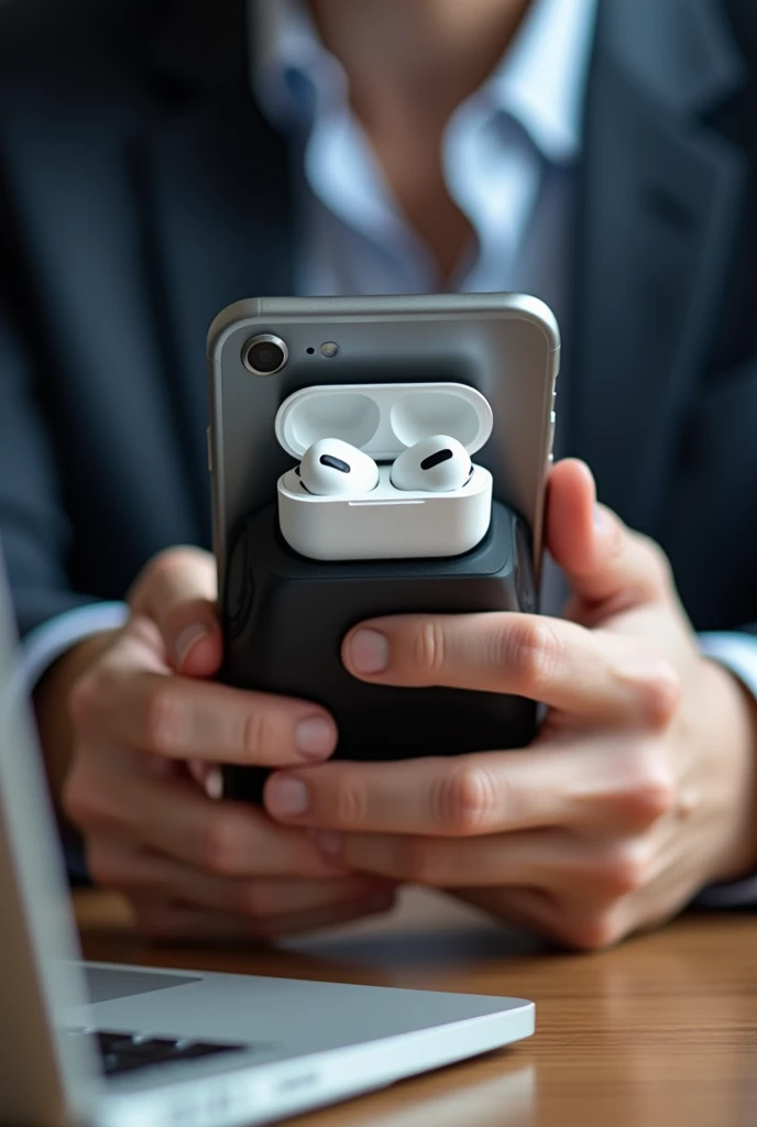 Attach AirPods to iPhone Grip Talk, Dont let people in