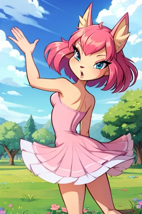  Female furry pink bird winx club style