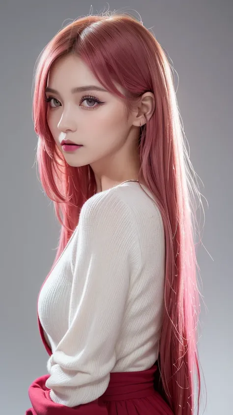 Red Hair Color:100.0、absurdly long hair:100.0、Long Hair、(((pink hair:1000.0、pink hair color:1000.0、vivid pink hair color:1000.0、red hair:100.0、Bright red hair color:1000.0、blouse:100.0、 muffler :1000.0、absurdly long hair:100.0、 duffle coat :100.0、 jacket:1...