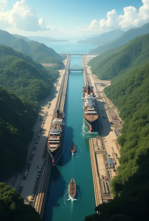 Picture of the Panama Canal in 1977