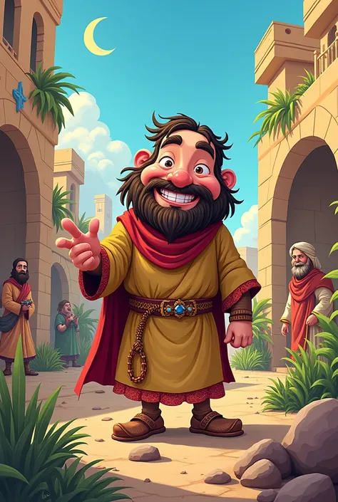 Create a biblical character with a cartoon style 