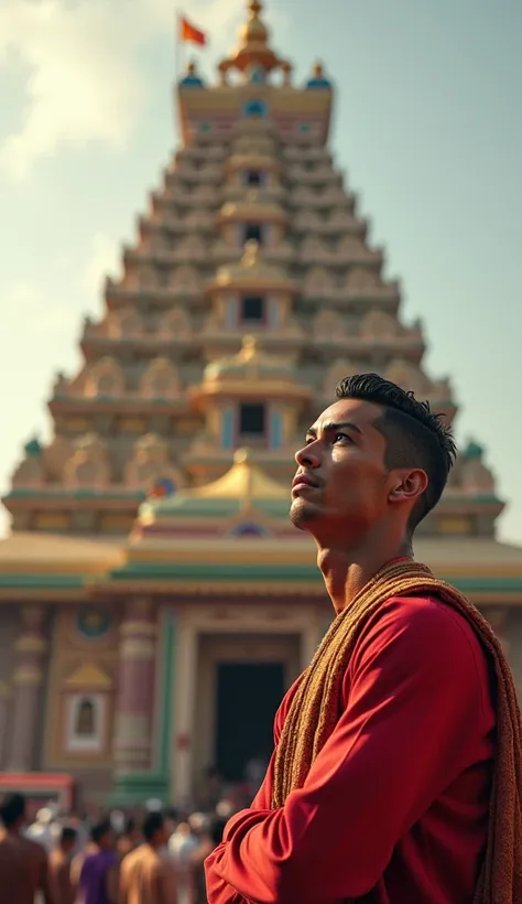 Cristiano Ronaldo during visiting jagannath temple 