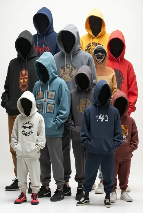 Show me different kinds of hoodies 
And unique design 