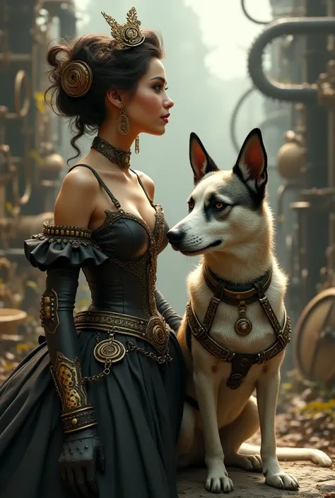 Steampunk theme dog and woman. Different modele
 Anipe