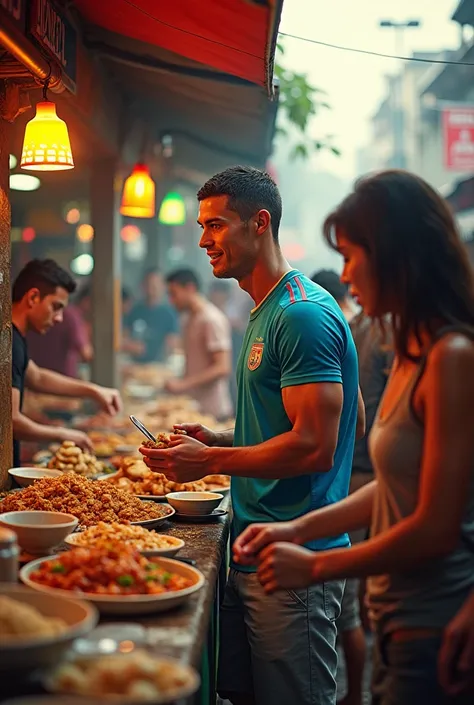 (Ronaldo in street food 