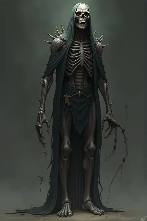  The Silencer is a tall, skeletal creature ,  about 2 meters high ,  his skin is thin and greyish ,  physiognomy ,  with dark veins that run along his body . His eyes are deep , black as coal,  and can emit a faint glow in specific situations ,  leaving on...