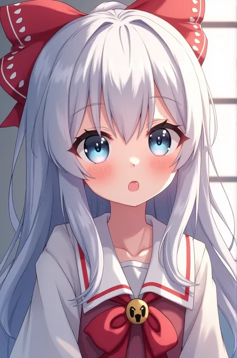 Young  girl with white hair anime 
