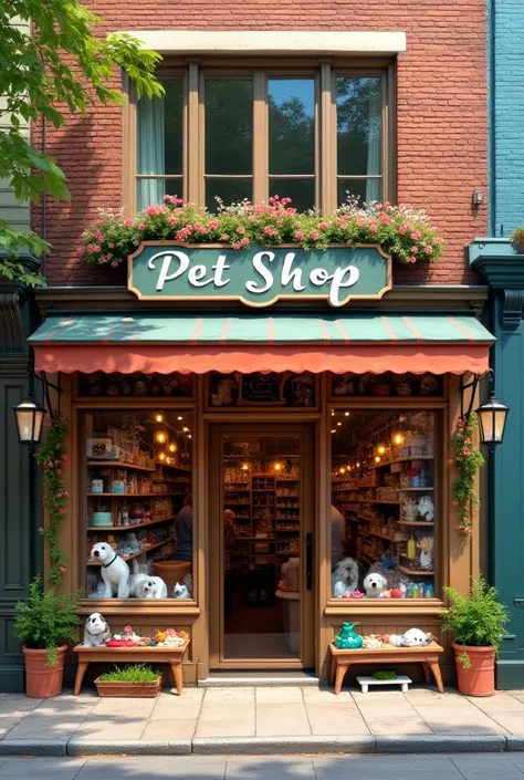 Front building of Pet shop accessories 