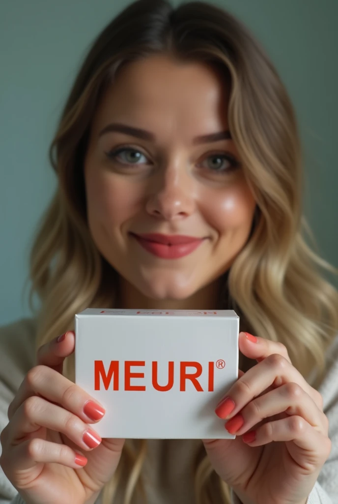 MEURI box, presenting it to the camera. “MEURI is a birth control pill,” she explains, her eyes sparkling with enthusiasm. She continues, “Let me tell you a little bit about
MEURI.” In this segment, she highlights that “MEURI is designed and manufactured t...