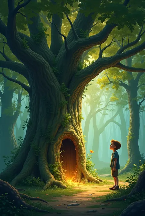  A little boy discovers an old tree hidden at the end of the forest.  Every time he sits under a tree branch The ,  Something magical happens !  The old tree begins to speak ,  whispers mysterious stories from the past .  Stories about animals that can tal...