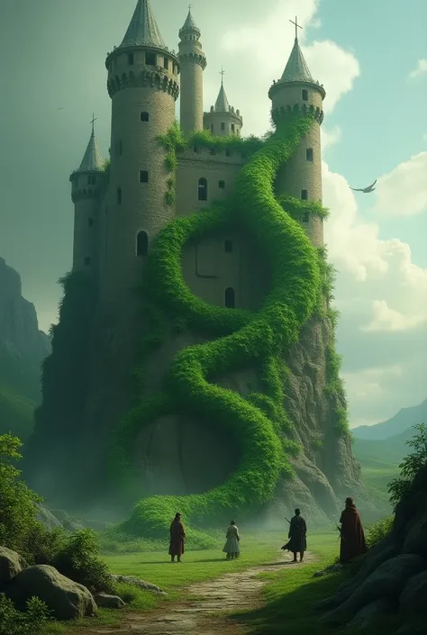 Realizing her mistake, Elara knew she had to act. She painted a gentle, green vine that wrapped around the broken castle, turning it back to stone. The storm cleared, and the ground settled. The villagers and even the wealthy man learned a valuable lesson ...