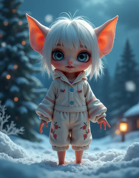  Uma garota loli goblin, garota goblin muito sensual com peitos grandes pesados e naturais, (((little loli,tiny little body,little))),((())),((realist goblin loli with extremely  and beautiful white hair)), (((goblin))), (((goblin ears))),

(((flat chest))...