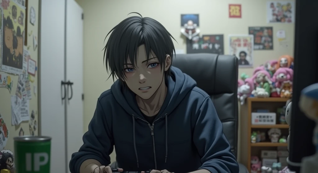 The figure of Hikikomori playing NEET game