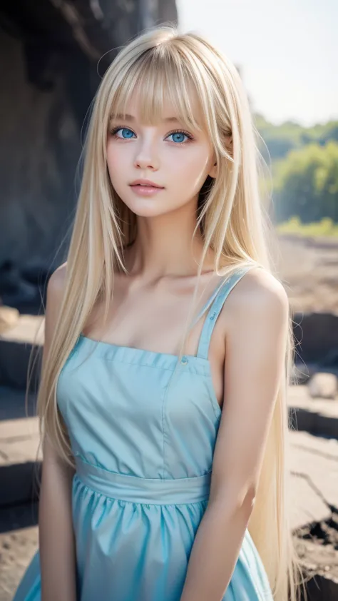 best quality、 super high definition、photograph、a stunning blonde beauty、かわいい女の子のphotograph、 detailed cute and beautiful face 、( ...