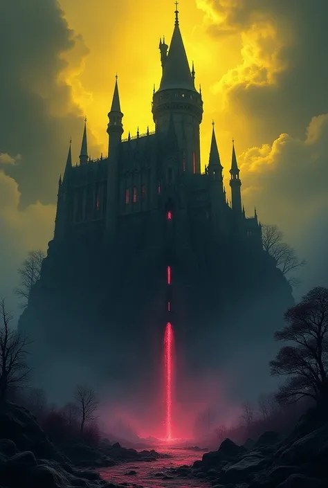 Mysterious Castle in Another Dimension (Color Tones: Black, yellow or maybe some purple or red)