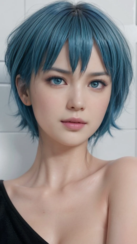 nico, blue eyes, (best quality, ultra-detailed), (realistic:1.37), beautiful and detailed face, ultra-realistic texture, red lip...