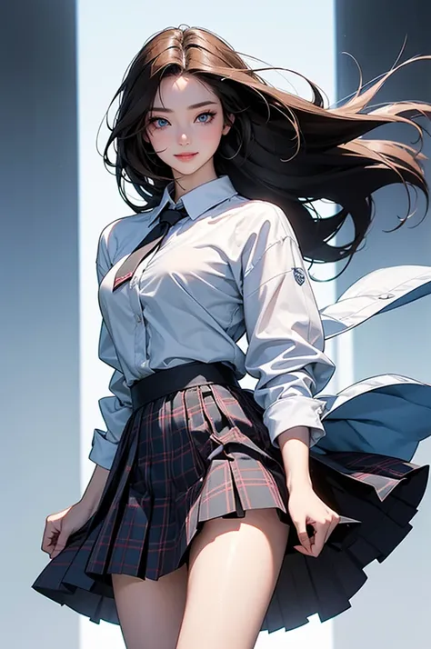 最High image quality, masterpiece, 4K, High image quality,  super high definition,  of the prairie , CG drawing（ one cool adult seductive woman、）Hair、Brown Hair、It has a glossy finish.。 Hairstyle、Long Hair、 straight、Sweep your bangs（The sideburns are、It is ...