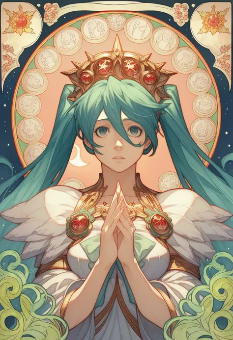 (  PERFECT FACE), (Super detailed) (Perfect hands, eye, and face), ((Sクシーな笑顔)), (8k)  Ultra High Level Quality 8k Mythology Top Quality Hatsune Miku Greek Mythology Beautiful Pretty Girl Living in the Palace of the Heavenly World Manga Beautiful Girl Anime...