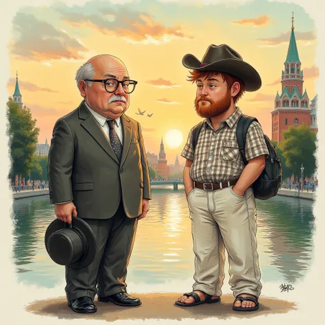 One spring day, at an unusually hot sunset, two citizens appeared in Moscow, on Patriarchs Ponds. The first of them, dressed in a gray summer suit, was short, plump, bald, carried his decent pie-shaped hat in his hand, and on his well-shaven face were supe...