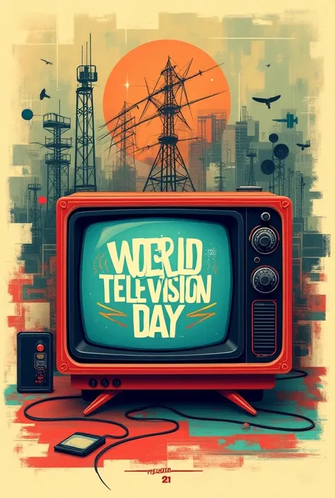 21 November  world television day card